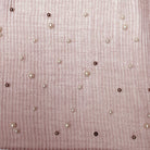 Stola sjaal oudroze viscose plisse met parel kralen